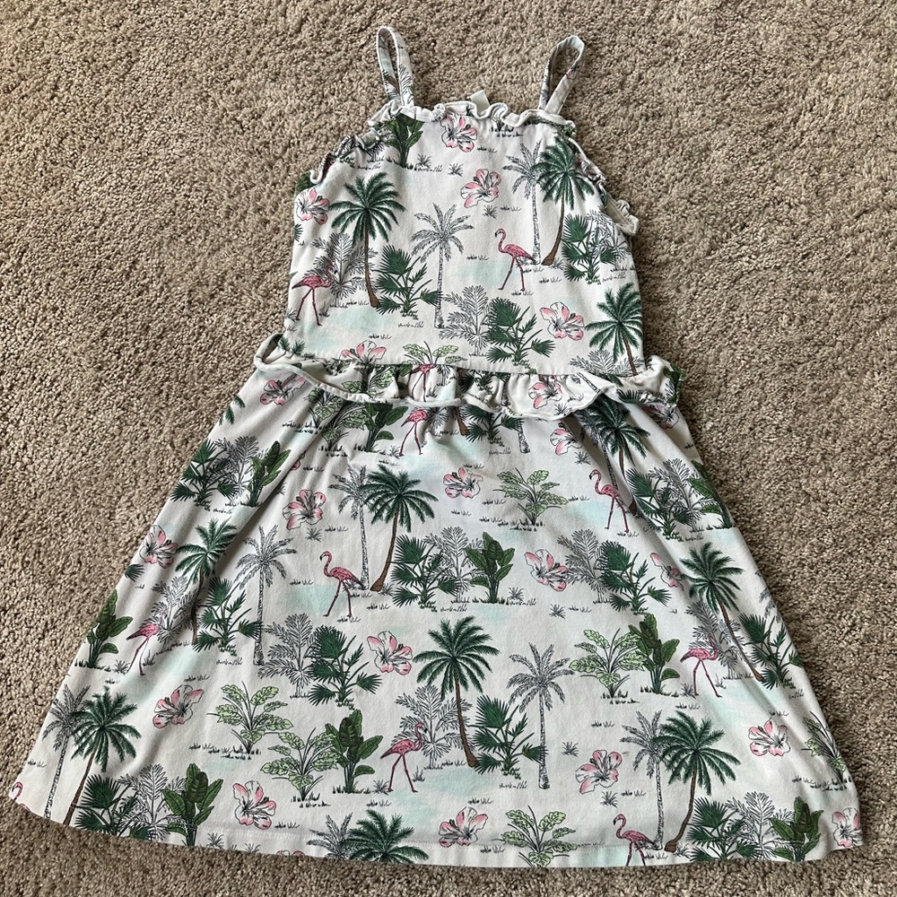 Janie and Jack girls flamingo pink dress
